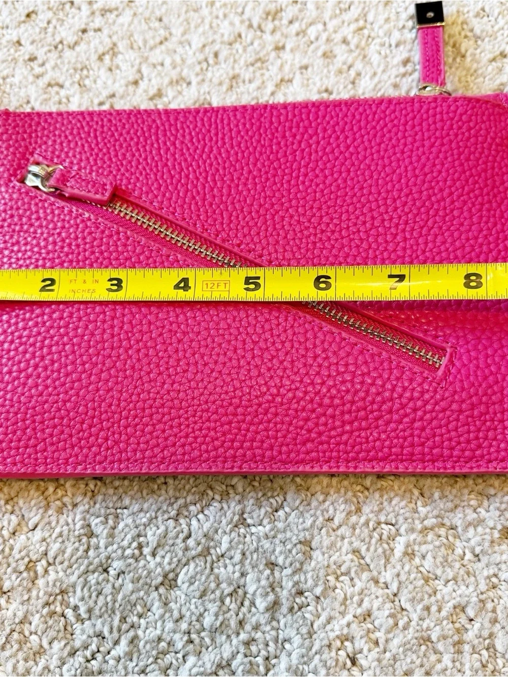 Sondra Roberts Squared Pink Envelope Wristlet Summer Pebbled Faux Leather Vegan
